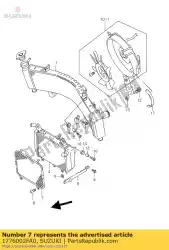 Ici, vous pouvez commander le couvercle, radiateur auprès de Suzuki , avec le numéro de pièce 1776002FA0: