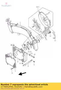 suzuki 1776002FA0 couvercle, radiateur - La partie au fond