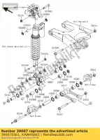 390070361, Kawasaki, Arm-susp,uni trak kx250zdf kawasaki kx 250 2013 2014 2015 2016, New