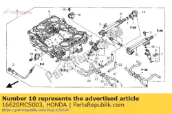 Aqui você pode pedir o comp. Tubo, l.combustível em Honda , com o número da peça 16620MCS003: