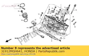 Honda 31912MGH641 plug, vonk (imr8e-9hes) - Onderkant