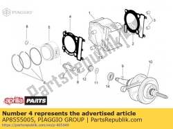 Aprilia AP8555005, Joint de culasse, OEM: Aprilia AP8555005