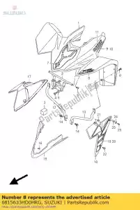 suzuki 6815633HD0HRG tape, voorkant af - Onderkant