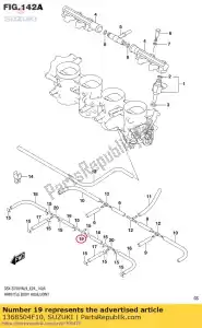 suzuki 1368504F10 mamilo - Lado inferior