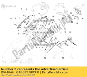 aprilia B044849 right bags coupling - Bottom side