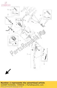 yamaha 1D4WF72A0000 pedal, freno fixin - Lado inferior