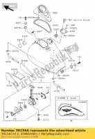 391561513, Kawasaki, tampon, réservoir de carburant, cnt kawasaki vn classic b  a drifter c e vulcan vn800 800 , Nouveau