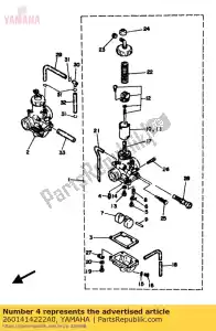 yamaha 2601414222A0 piloto de jet - Lado inferior