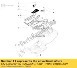 Here you can order the spark plug insp. Door from Piaggio Group, with part number 6221365000H8: