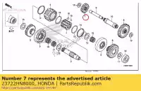 23722HN8000, Honda, marcia a, retromarcia al minimo (16t honda trx650fa fourtrax rincon trx680fa 650 680 , Nuovo