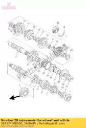 tandwiel, aandrijving (18t) van Yamaha, met onderdeel nummer 5EA174600000, bestel je hier online: