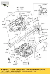 Qui puoi ordinare piastra, sfiato zx1000-c1h da Kawasaki , con numero parte 132710361: