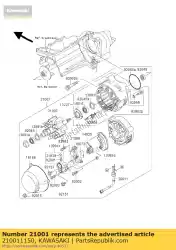 generator van Kawasaki, met onderdeel nummer 210011150, bestel je hier online: