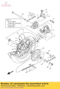 yamaha 942251027000 tubo (2,50-10) (3ll) - Lado inferior