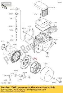 Kawasaki 130911454 titular, elemento - Lado inferior