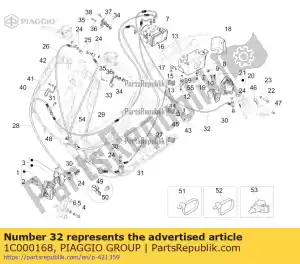 Piaggio Group 1C000168 tubazioni idrauliche freno posteriore. - Il fondo