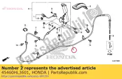 Aqui você pode pedir o conjunto do cabo, freio de estacionamento em Honda , com o número da peça 45460HL3601: