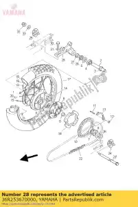 yamaha 36R253670000 couvercle, poussière de moyeu - La partie au fond