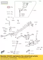 92153Y025, Kawasaki, Bout, flens, 6x16 ksf50b7f kawasaki  j 50 90 125 300 700 2015 2016 2017 2019 2020 2021, Nieuw