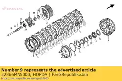 Aqui você pode pedir o peça, extremidade da embreagem em Honda , com o número da peça 22366MN5000: