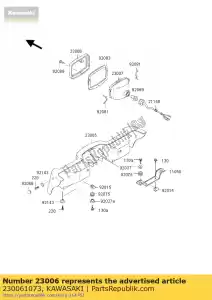 Kawasaki 230061073 rim-lamp - Bottom side