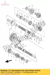 Ici, vous pouvez commander le engrenage, 3e roue auprès de Yamaha , avec le numéro de pièce 3D8172310000: