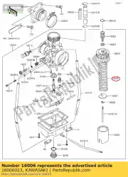 Ici, vous pouvez commander le ressort, papillon auprès de Kawasaki , avec le numéro de pièce 16006023: