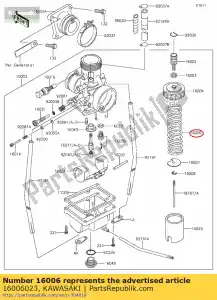 Kawasaki 16006023 spr??yna, przepustnica - Dół