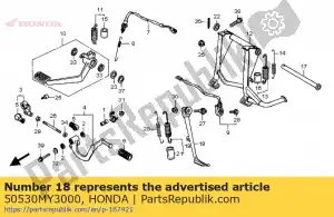 Honda 50530MY3000 bar, zijstandaard - Onderkant