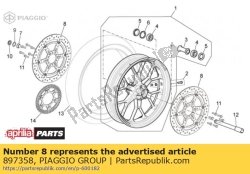 Aprilia 897358, Tarcza hamulcowa, OEM: Aprilia 897358