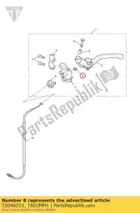 triumph T2046521 tuerca, perno de pivote - Lado inferior