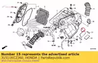 31511KCZJ60, Honda, gomma, cuscino batteria honda  crf nt 250 700 2006 2007 2008 2009 2010 2013 2014 2015 2017 2018 2019, Nuovo