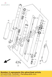 Aqui você pode pedir o tubo, interno, l em Suzuki , com o número da peça 5112037F00: