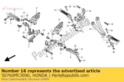 Here you can order the holder, l. Pillion step from Honda, with part number 50760MCJ000: