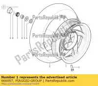 666007, Piaggio Group, aro da roda traseira piaggio lbmc50100, lbmc50101 lbmm70100 typhoon zapm707e 50 125 2010 2011 2016 2017 2018 2019 2020, Novo