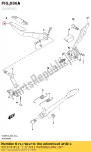 Suzuki 4311041F11 pedal, freno - Lado inferior