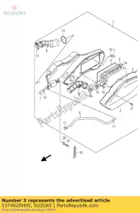 suzuki 1374620H00 junta, aire limpio - Lado inferior