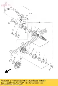 yamaha 2S2156010000 arbre de coup de pied - La partie au fond