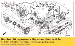 Here you can order the shim i, differential case from Honda, with part number 41639HC5000: