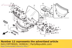 Aquí puede pedir plato, r. Lado de la palanca de Honda , con el número de pieza 64123MT8000: