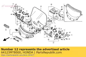 Honda 64123MT8000 plato, r. lado de la palanca - Lado inferior