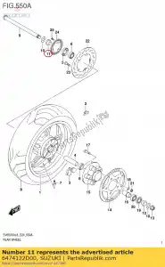 Suzuki 6474122D00 espaciador, eje rr - Lado inferior