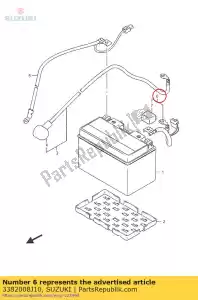 Suzuki 3382008J10 fio, bateria pl - Lado inferior