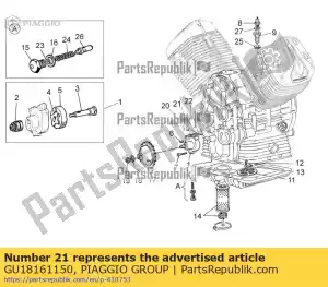 Piaggio Group GU18161150 pakking 14,25 - Onderkant