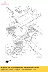 voetensteun van Yamaha, met onderdeel nummer 5BN274510000, bestel je hier online: