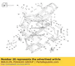 Qui puoi ordinare supporto motore silent-block da Piaggio Group , con numero parte B063139: