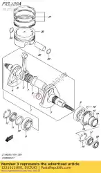 Here you can order the pin,crank from Suzuki, with part number 1221011H00: