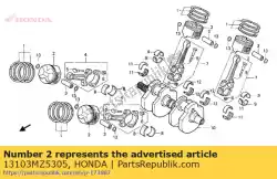 geen beschrijving beschikbaar op dit moment van Honda, met onderdeel nummer 13103MZ5305, bestel je hier online: