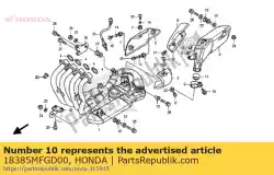 Here you can order the stay, muffler fr. From Honda, with part number 18385MFGD00: