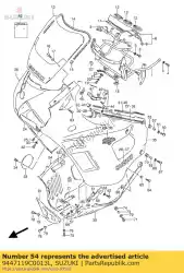 Here you can order the cover cowling from Suzuki, with part number 9447119C0013L: